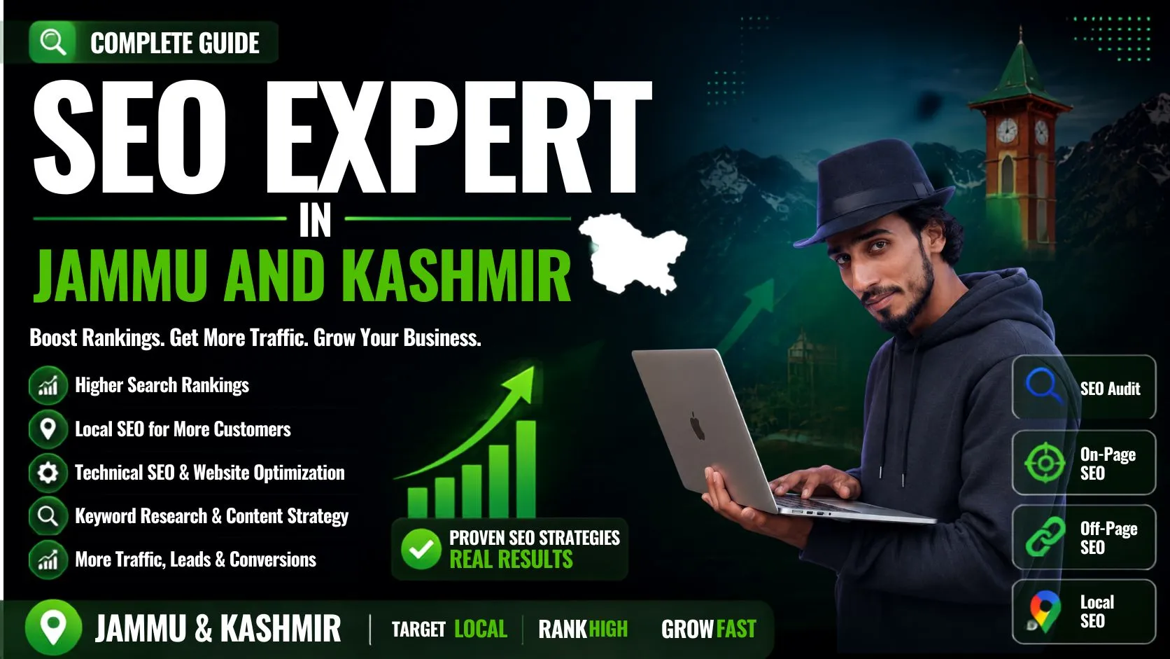 SEO expert in Jammu and Kashmir analyzing website performance and search rankings